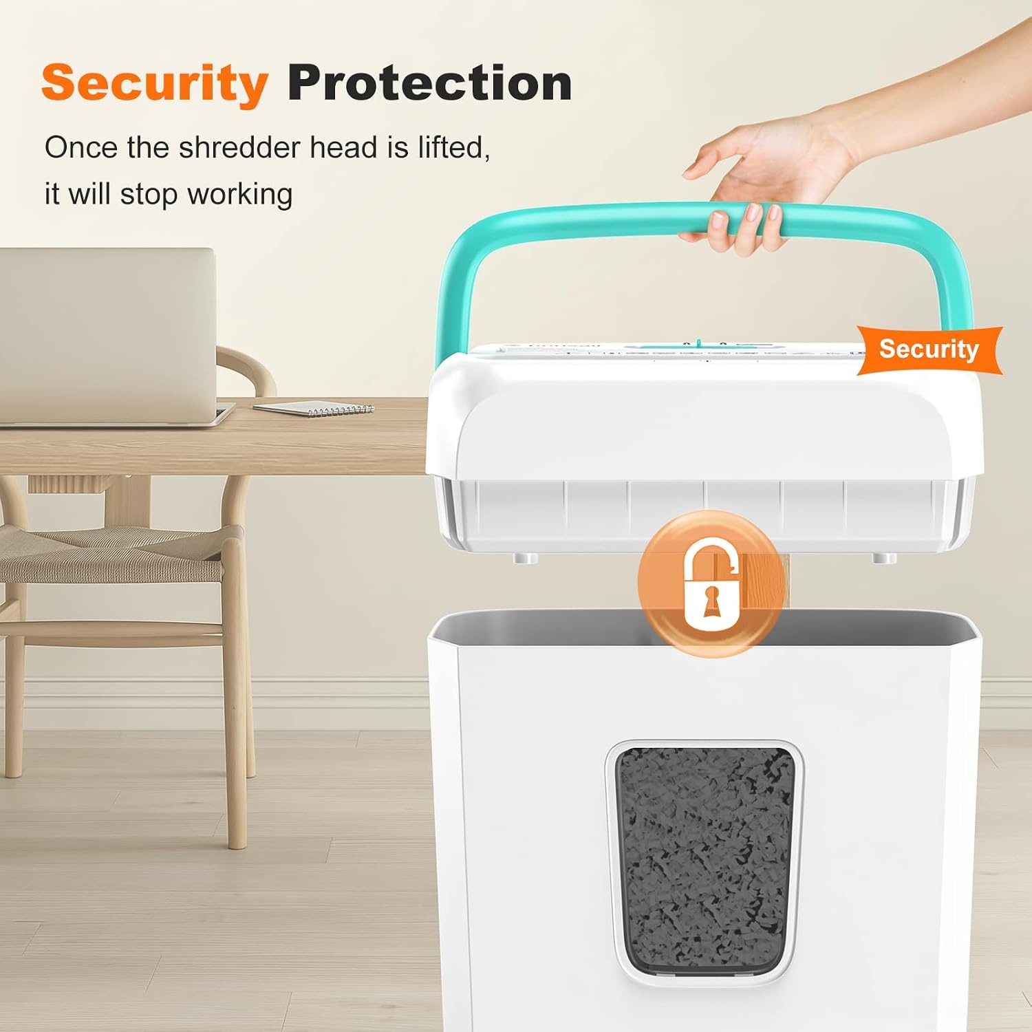 image:imageBonsaii 10Sheet Heavy Duty Cross Cut Paper Shredder for Home OfficeWhite