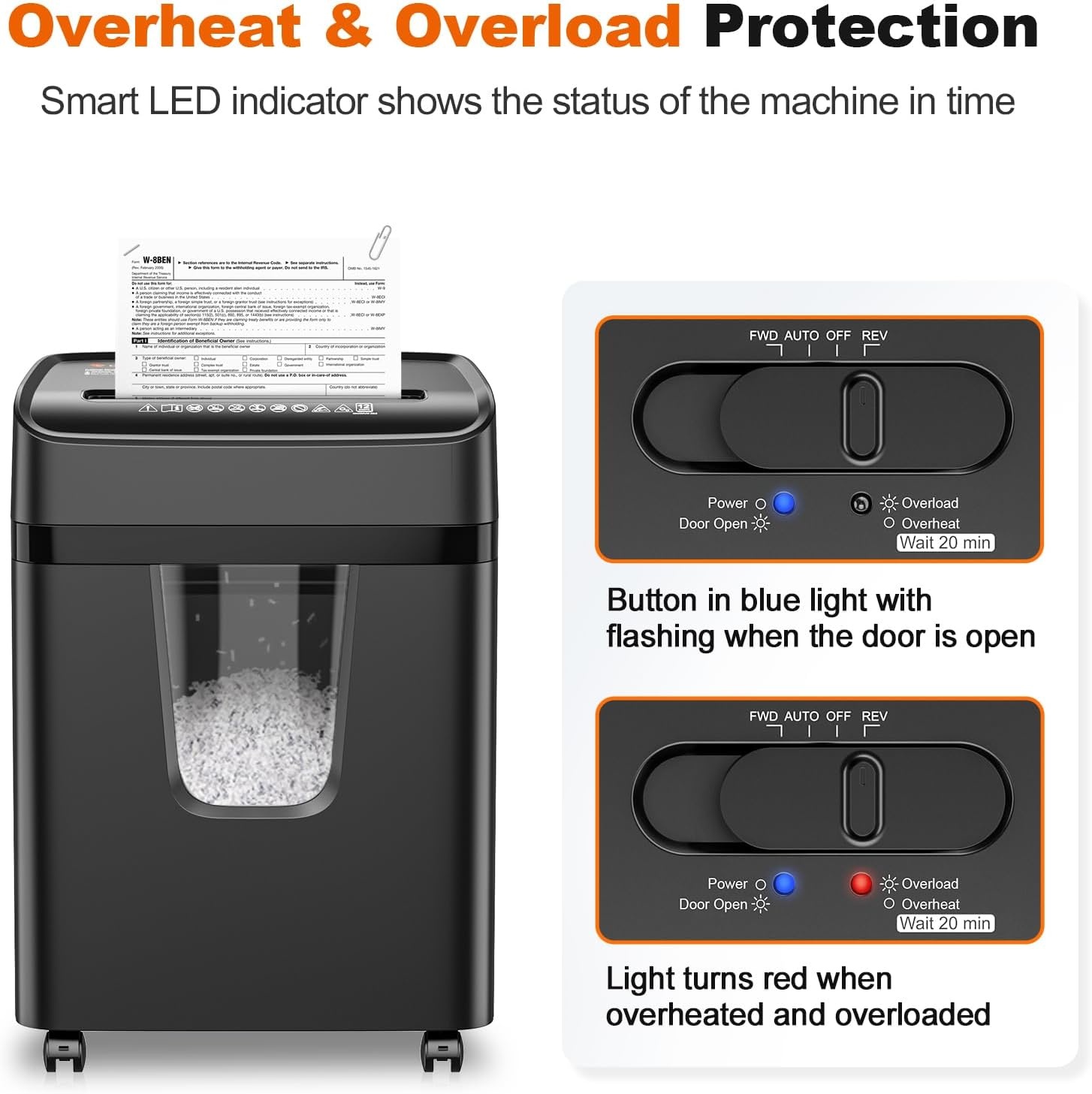 image:imageBonsaii 12Sheet Cross Cut Heavy Duty Paper Shredder for Home OfficeBlack