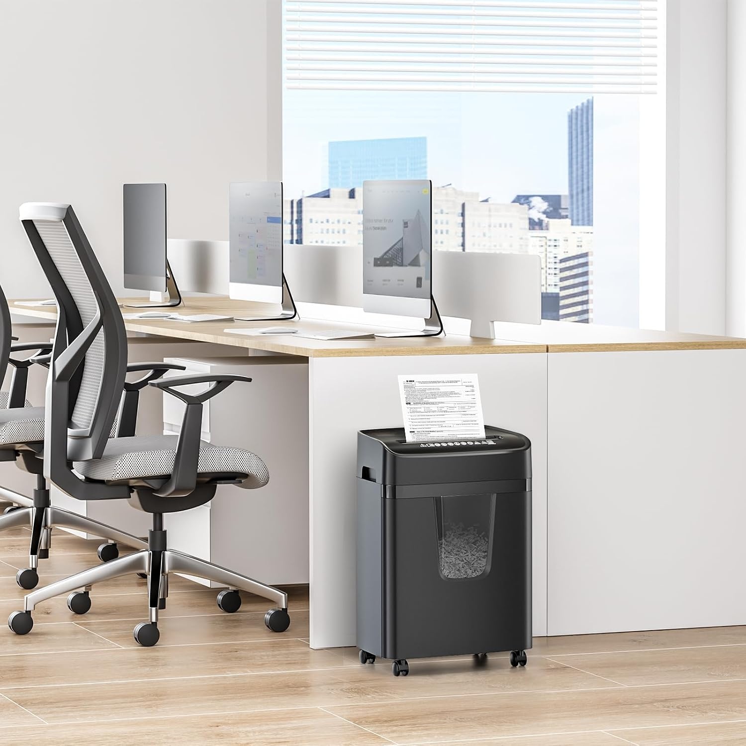 image:imageBonsaii 12Sheet Cross Cut Heavy Duty Paper Shredder for Home OfficeBlack
