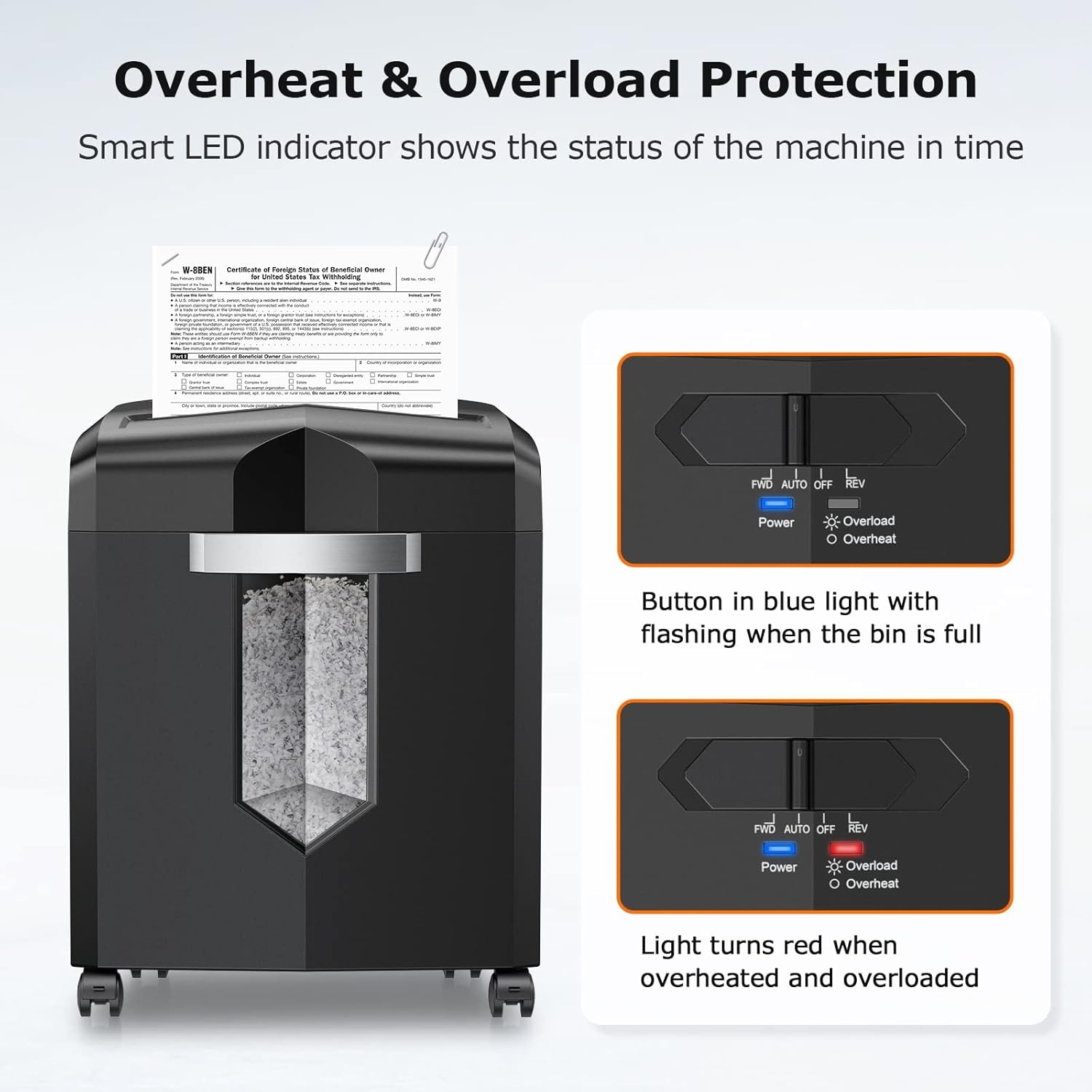 image:imageBonsaii 12Sheet Micro Cut 60Minute Paper Shredders for Home OfficeBlack