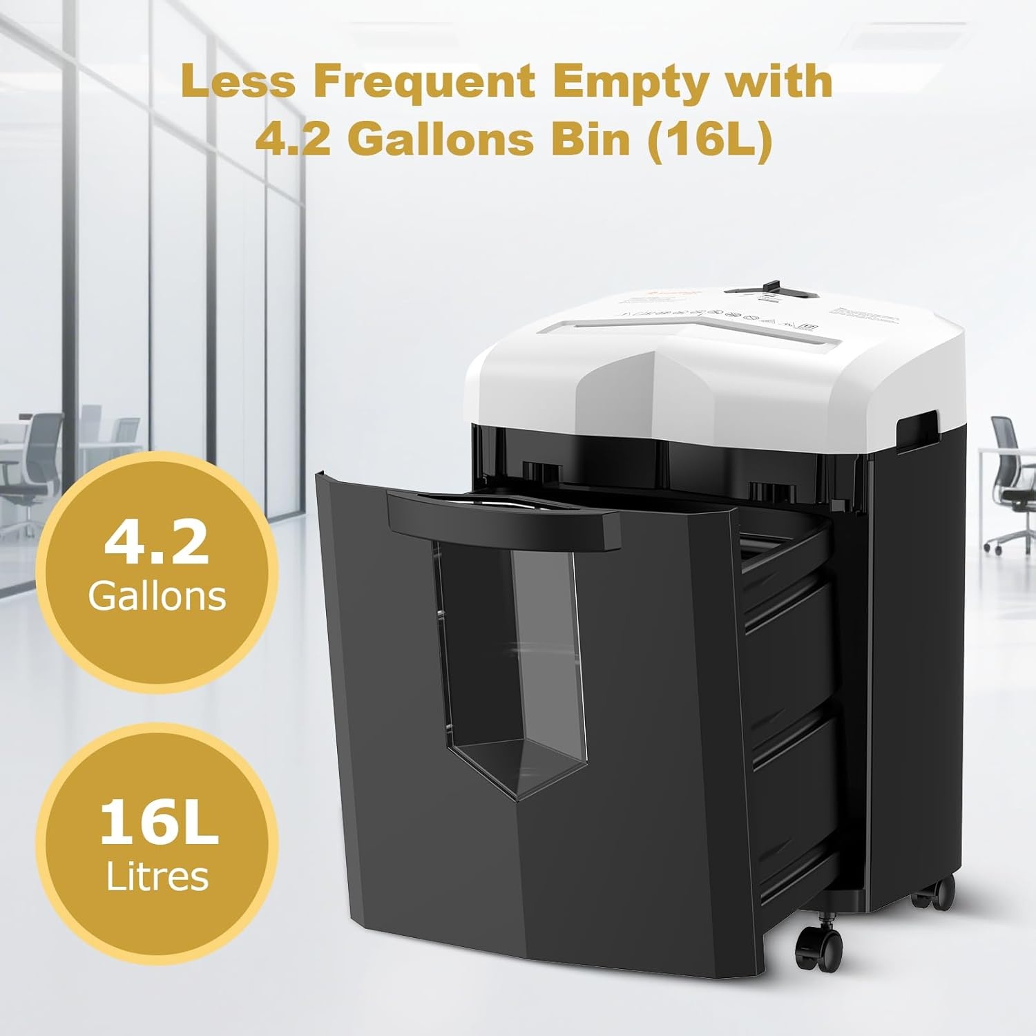 image:imageBonsaii 12Sheet Micro Cut 60Minute Paper Shredders for Home OfficeBlackWhite