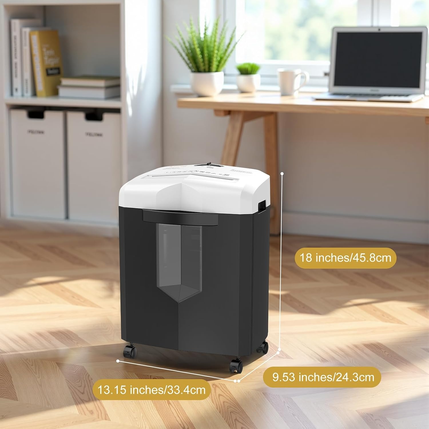 image:imageBonsaii 12Sheet Micro Cut 60Minute Paper Shredders for Home OfficeBlackWhite