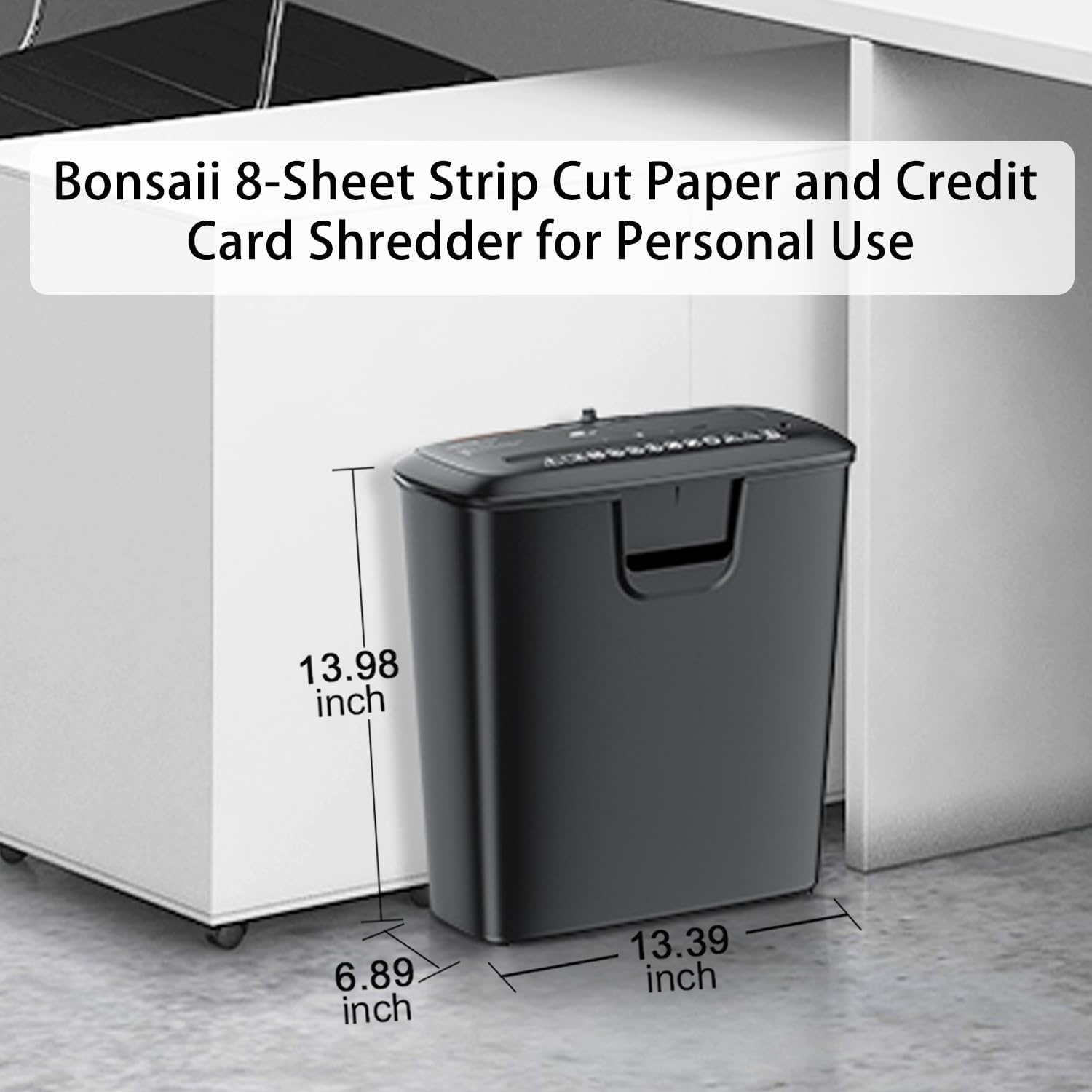 image:imageBonsaii 5Sheet Crosscut Shredder Perfect for Home or Office Use Shreds Paper Credit Cards Staples amp Clips 34Gallon Bin WhiteBlueBlack
