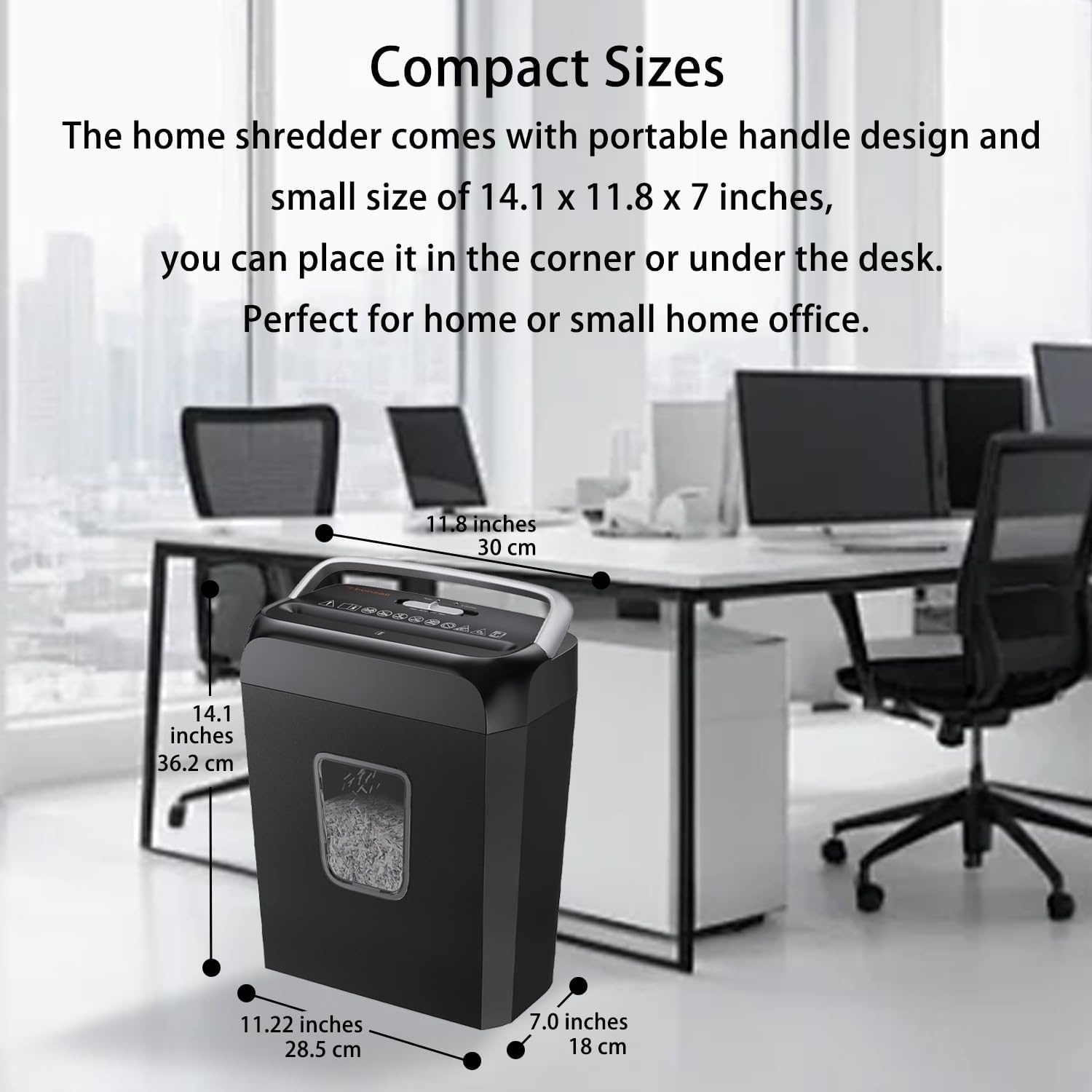 image:imageBonsaii 5Sheet Crosscut Shredder Perfect for Home or Office Use Shreds Paper Credit Cards Staples amp Clips 34Gallon Bin WhiteBlueBlack
