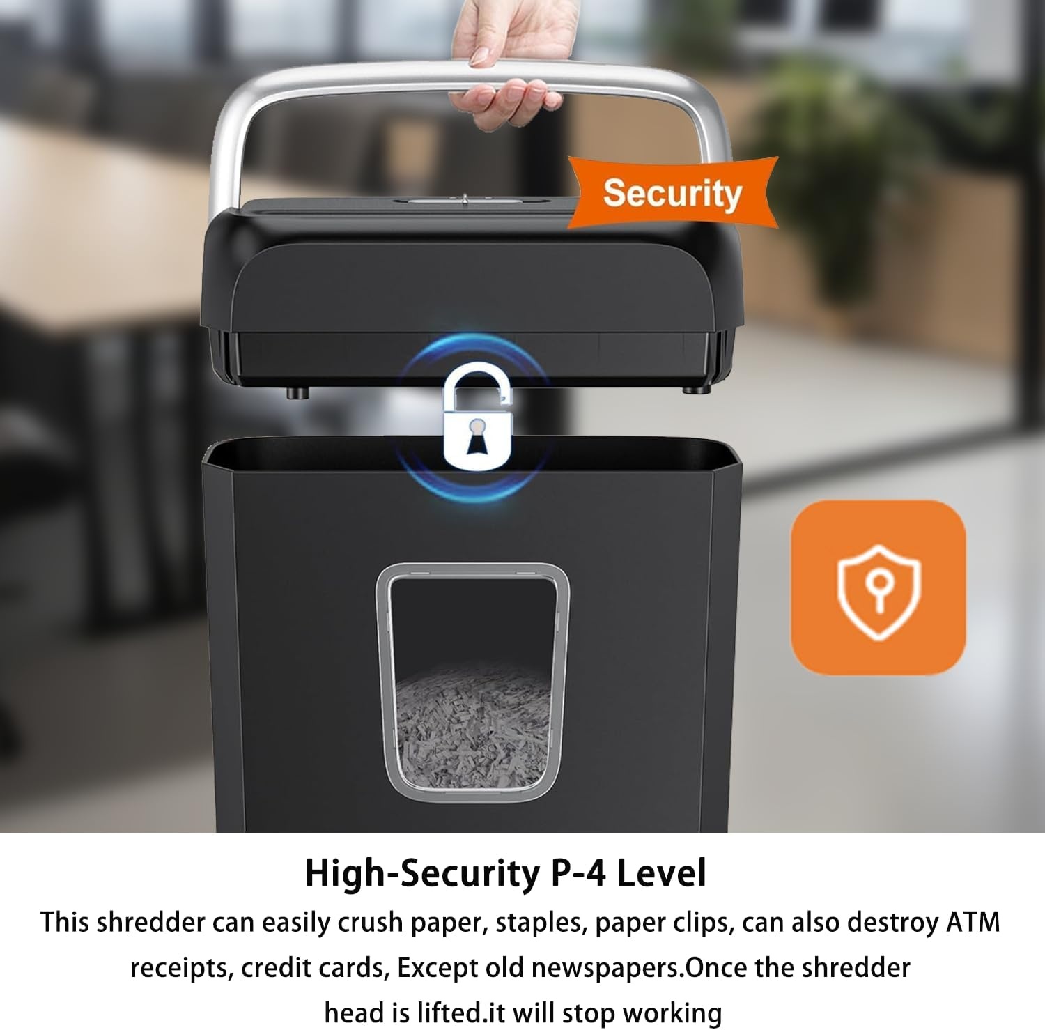 image:imageBonsaii 5Sheet Crosscut Shredder Perfect for Home or Office Use Shreds Paper Credit Cards Staples amp Clips 34Gallon Bin WhiteBlueBlack