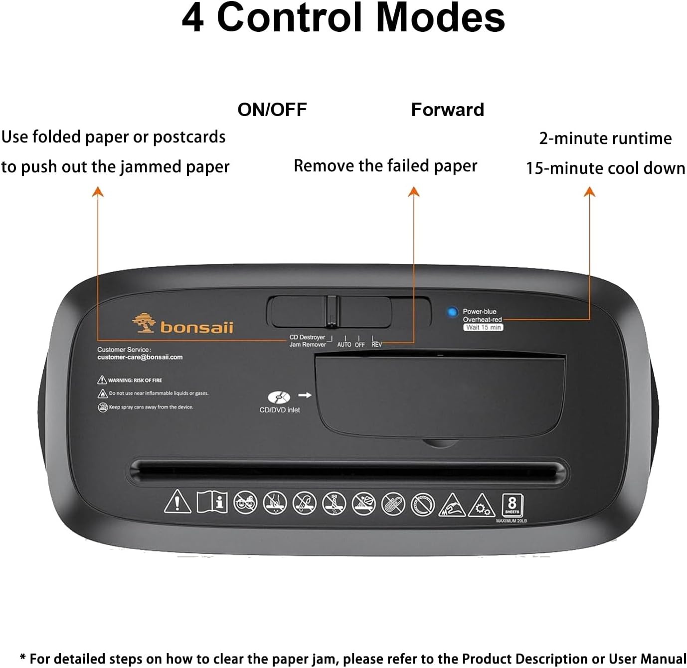 image:imageBonsaii 5Sheet Crosscut Shredder Perfect for Home or Office Use Shreds Paper Credit Cards Staples amp Clips 34Gallon Bin WhiteBlueBlack