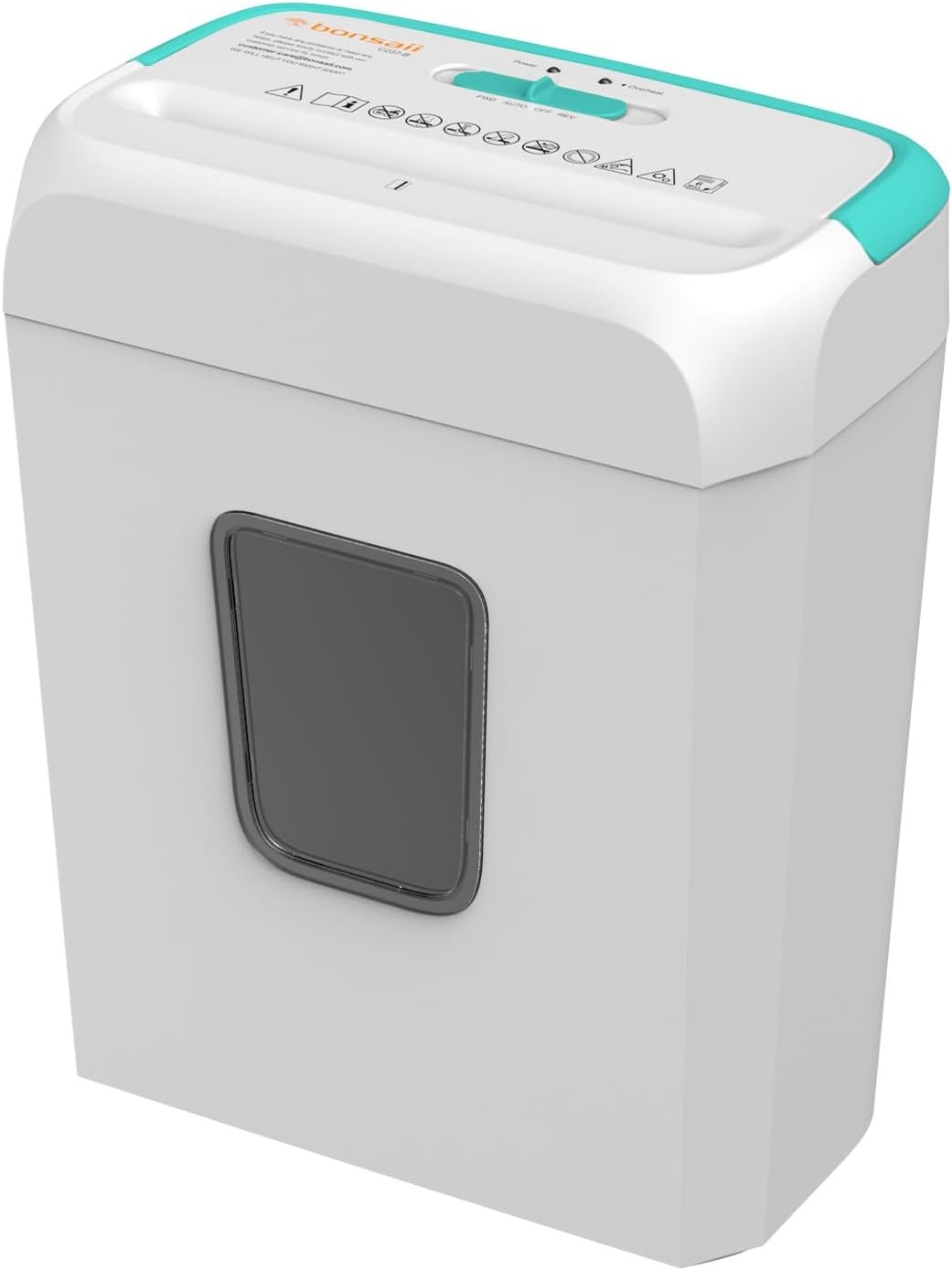 image:imageBonsaii 5Sheet Crosscut Shredder Perfect for Home or Office Use Shreds Paper Credit Cards Staples amp Clips 34Gallon Bin WhiteBlueWhite and Blue