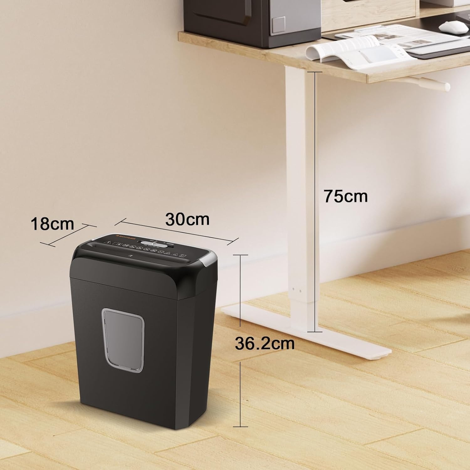image:imageBonsaii 6 Sheet Crosscut C237B Paper Shredder for Home Office Use amp 24 Pack Lubricant Sheets