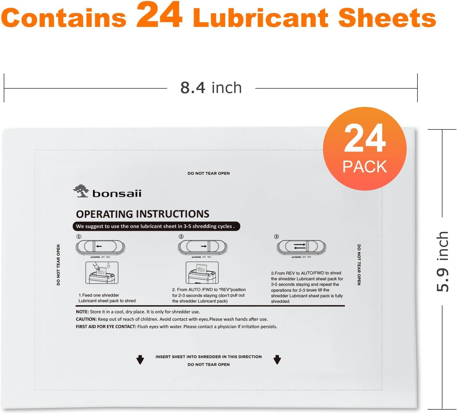 image:imageBonsaii 6 Sheet Crosscut C237B Paper Shredder for Home Office Use amp 24 Pack Lubricant Sheets