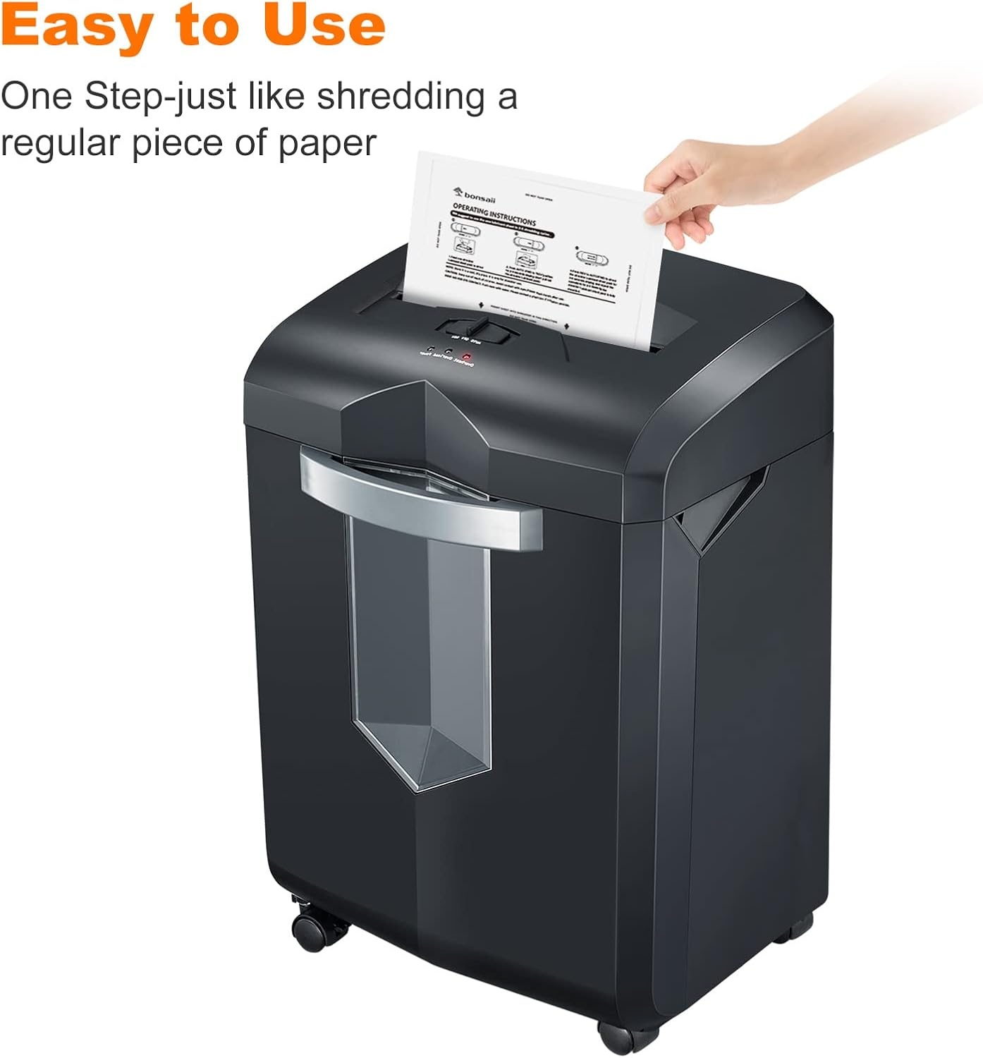image:imageBonsaii Paper Shredder 10Sheet Home Office Shredders amp 12 Pack Lubricant Sheets