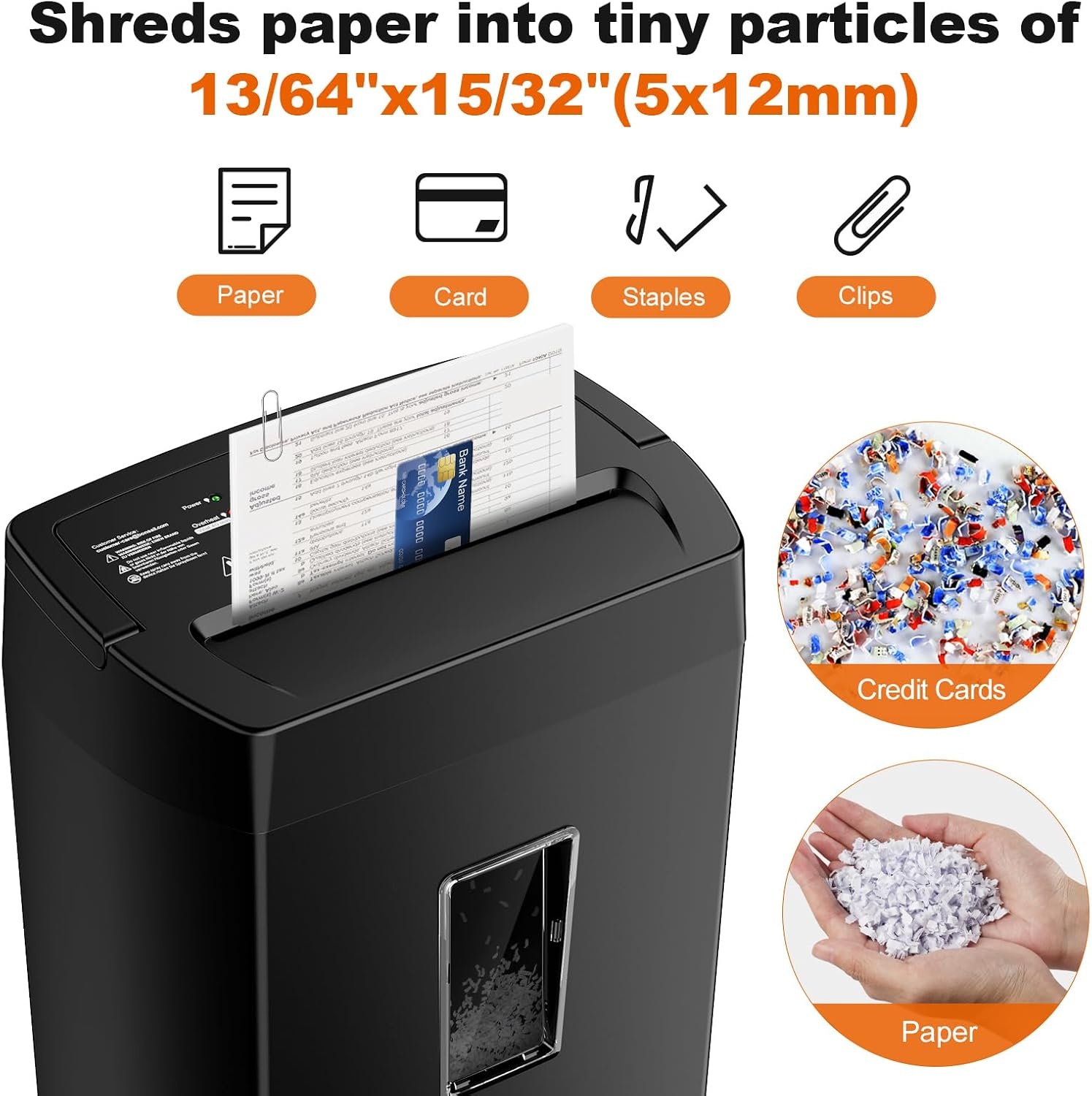 image:imageBonsaii Paper Shredder 10Sheet Home Office Shredders amp 12 Pack Lubricant Sheets