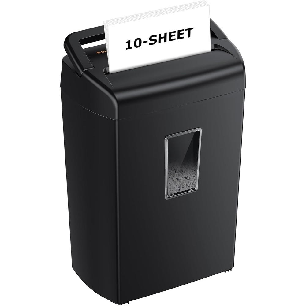 image:imageBonsaii 10Sheet Heavy Duty Cross Cut Paper Shredder for Home OfficeBlack