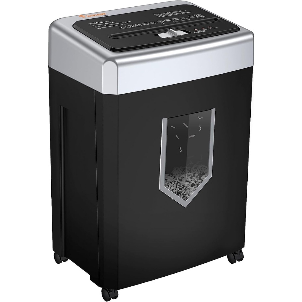 image:imageBonsaii 15Sheet CrossCut 40Min Heavy Duty Paper Shredder for Home Office