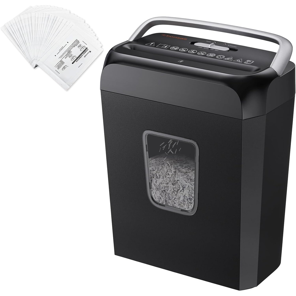 image:imageBonsaii 6 Sheet Crosscut C237B Paper Shredder for Home Office Use amp 24 Pack Lubricant Sheets