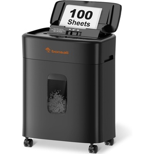 Bonsaii 100-Sheet Auto Feed Micro-Cut Paper Shredder Heavy Duty(100 Sheets)