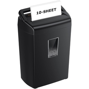 Bonsaii 10-Sheet Heavy Duty Cross Cut Paper Shredder for Home Office(Black)