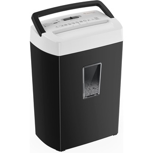 Bonsaii 12-Sheet Cross Cut Shredder, P-4 High Security Shredding, 5.5 Gal, Heavy Duty for Home Office, Shreds Paper, Credit Card, Mail, Staples, with Transparent Window, White(Black White)
