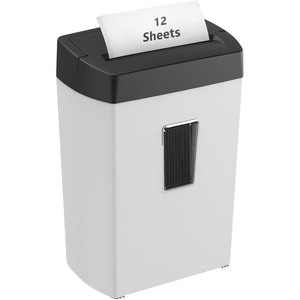 Bonsaii 12-Sheet Crosscut Paper Shredder for Home Office, P-4 Security, 5-Minute Continuous Run Time, Overheat Protection, 5.5-Gallon Bin with Clear Window & Handle, Compact White Design(Black and White)