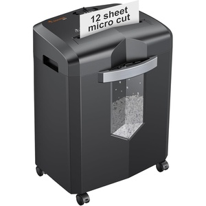 Bonsaii 12-Sheet Micro Cut 60-Minute Paper Shredders for Home Office(Black)