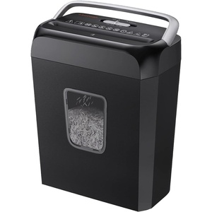 Bonsaii 5-Sheet Crosscut Shredder, Perfect for Home or Office Use, Shreds Paper, Credit Cards, Staples & Clips, 3.4-Gallon Bin, White/Blue(Black)
