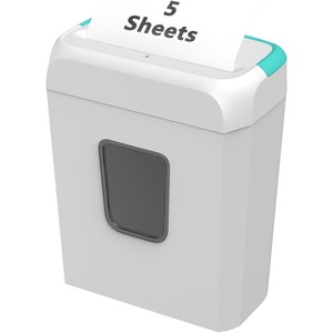 Bonsaii 5-Sheet Crosscut Shredder, Perfect for Home or Office Use, Shreds Paper, Credit Cards, Staples & Clips, 3.4-Gallon Bin, White/Blue(White and Blue)
