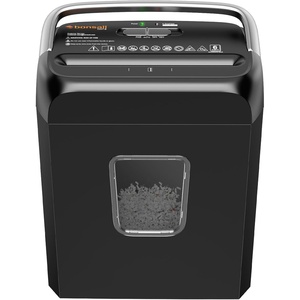 Bonsaii 6-Sheet Cross Cut Paper Shredder for Home, 3.4 Gal Bin(Black)