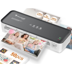 Bonsaii 9 Inch Laminator Machine with 50 Laminating Sheets, Jam-Free Tech(Grey)