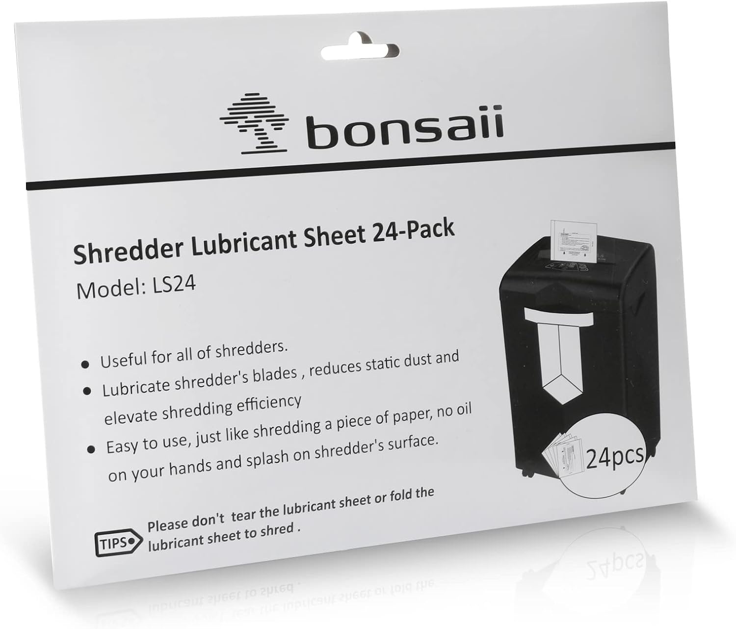 image:imageBonsaii Paper Shredder Lubricant Sheets12Pack 84 x 59 inchpiece48 PACK