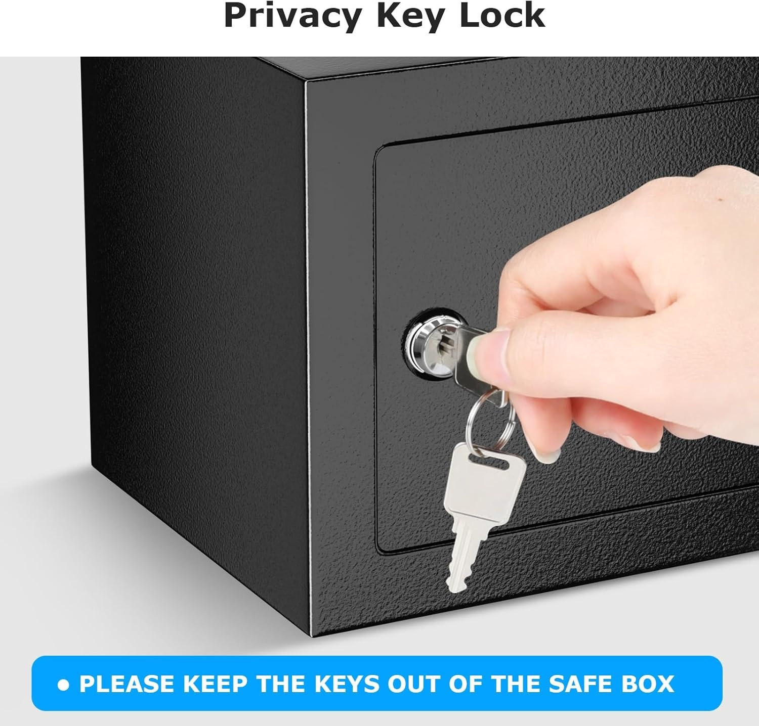 image:imageBonsaii Security Safe Box with Key Lock 023 CuFt for Cash Jewelry Home023 cuft