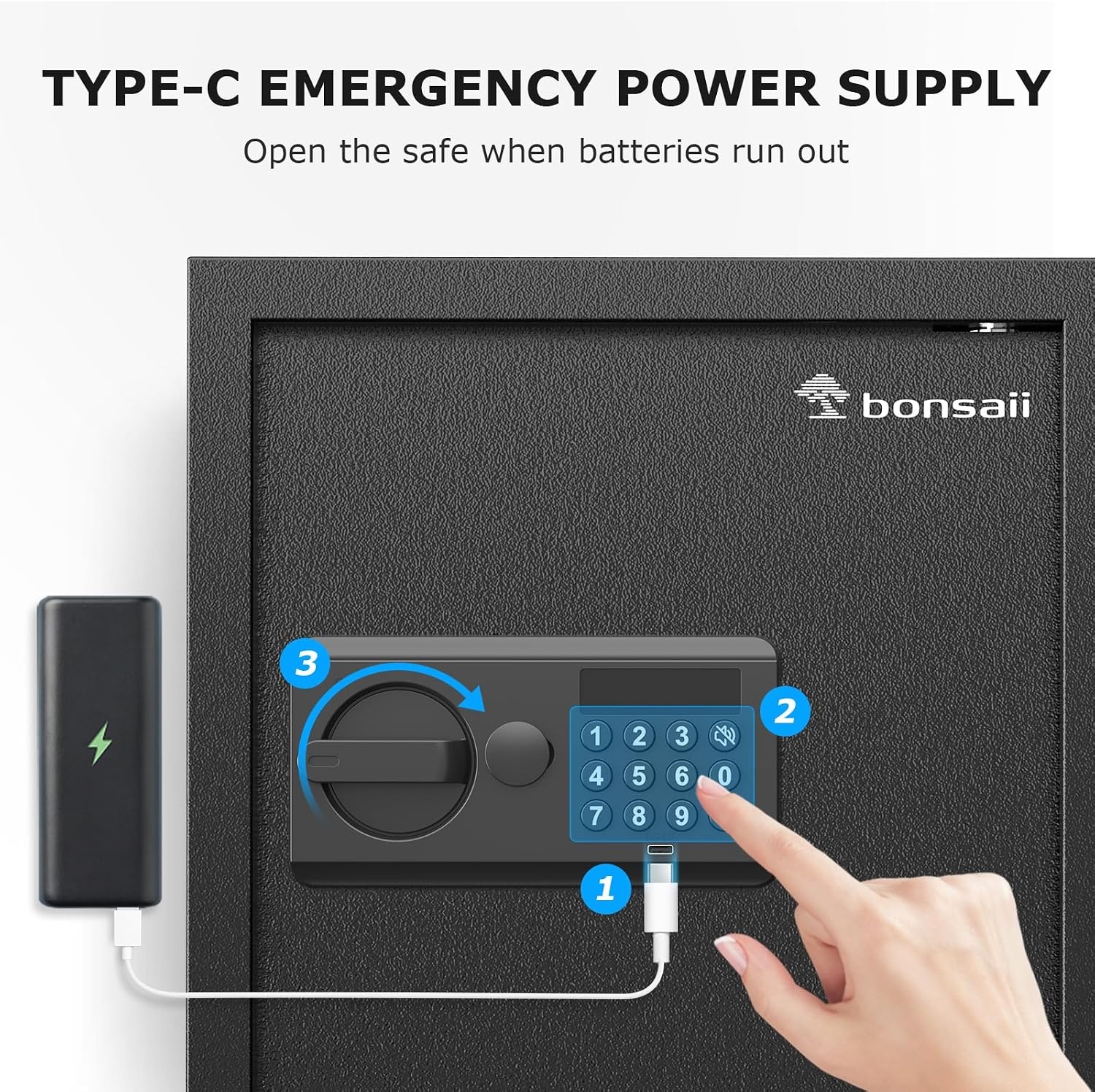 image:imageBonsaii Security Safe Box with Key Lock 023 CuFt for Cash Jewelry Home12 cuft