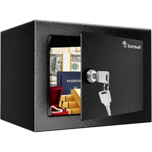 Bonsaii Security Safe Box with Key Lock, 0.23 Cu.Ft for Cash Jewelry Home(0.23 cu.ft.)