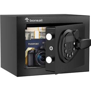 Bonsaii Security Safe Box with Key Lock, 0.23 Cu.Ft for Cash Jewelry Home(0.231 cu.ft.)
