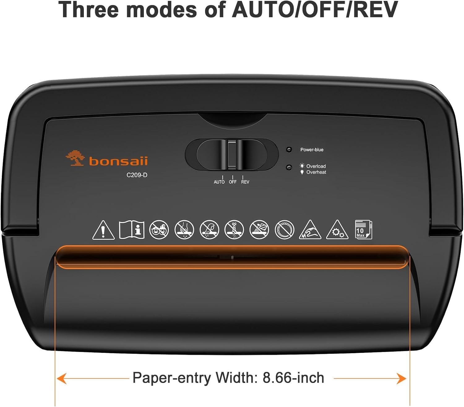 image:imageBonsaii 10Sheet Cross Cut Paper Shredder amp 24 Pack Lubricant Sheets