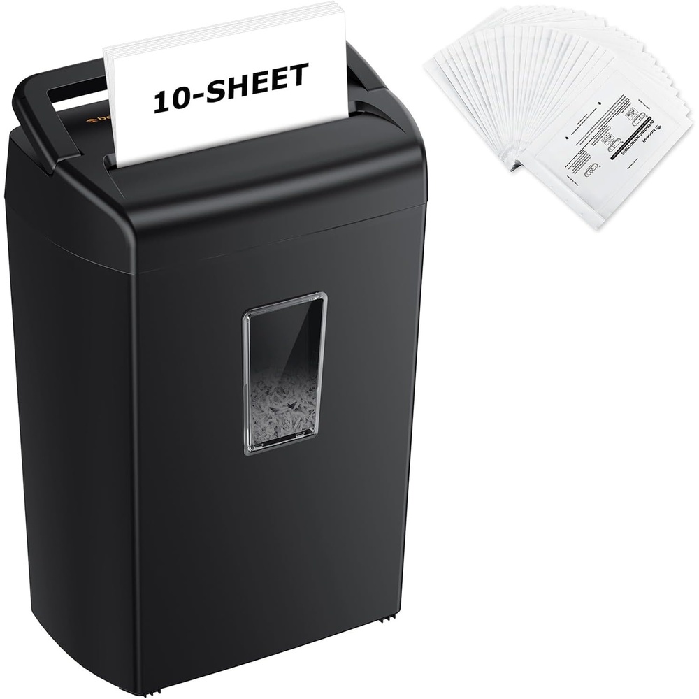 image:imageBonsaii 10Sheet Cross Cut Paper Shredder amp 24 Pack Lubricant Sheets