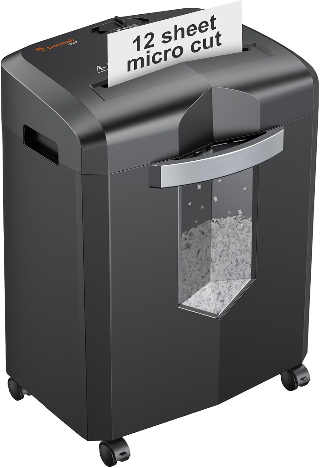 image:imageBonsaii 12Sheet Micro Cut Paper Shredder and 24Pack Lubricant Sheets