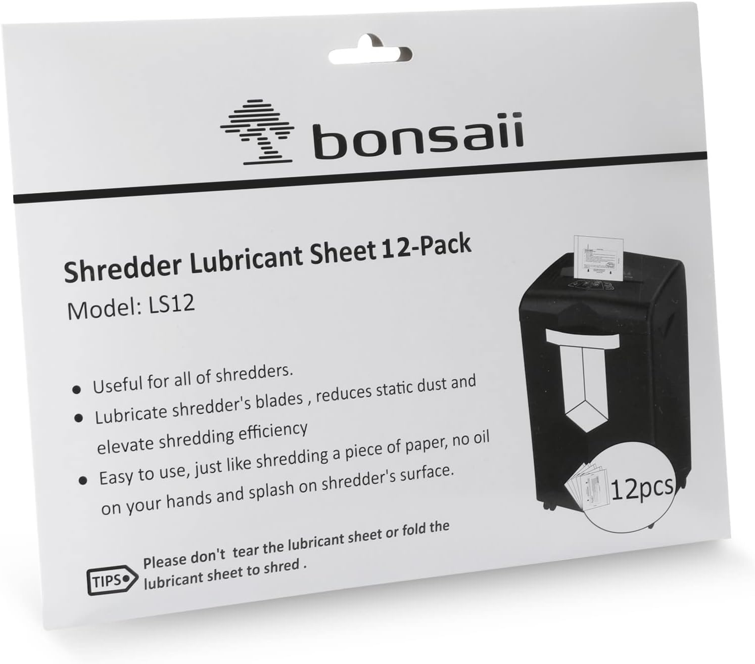 image:imageBonsaii C266B Shredder and 12Pack Lubricant Sheets